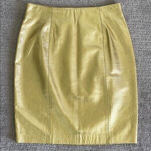Emanuel Ungaro gold leather skirt from the 90’s!